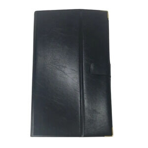 DAC Business Card Holder Organizer, 210 Plastic  Card Slots, Faux Leather, Black